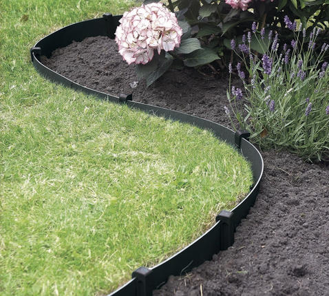 Bordure flexible en PE 100% recyclé - gris