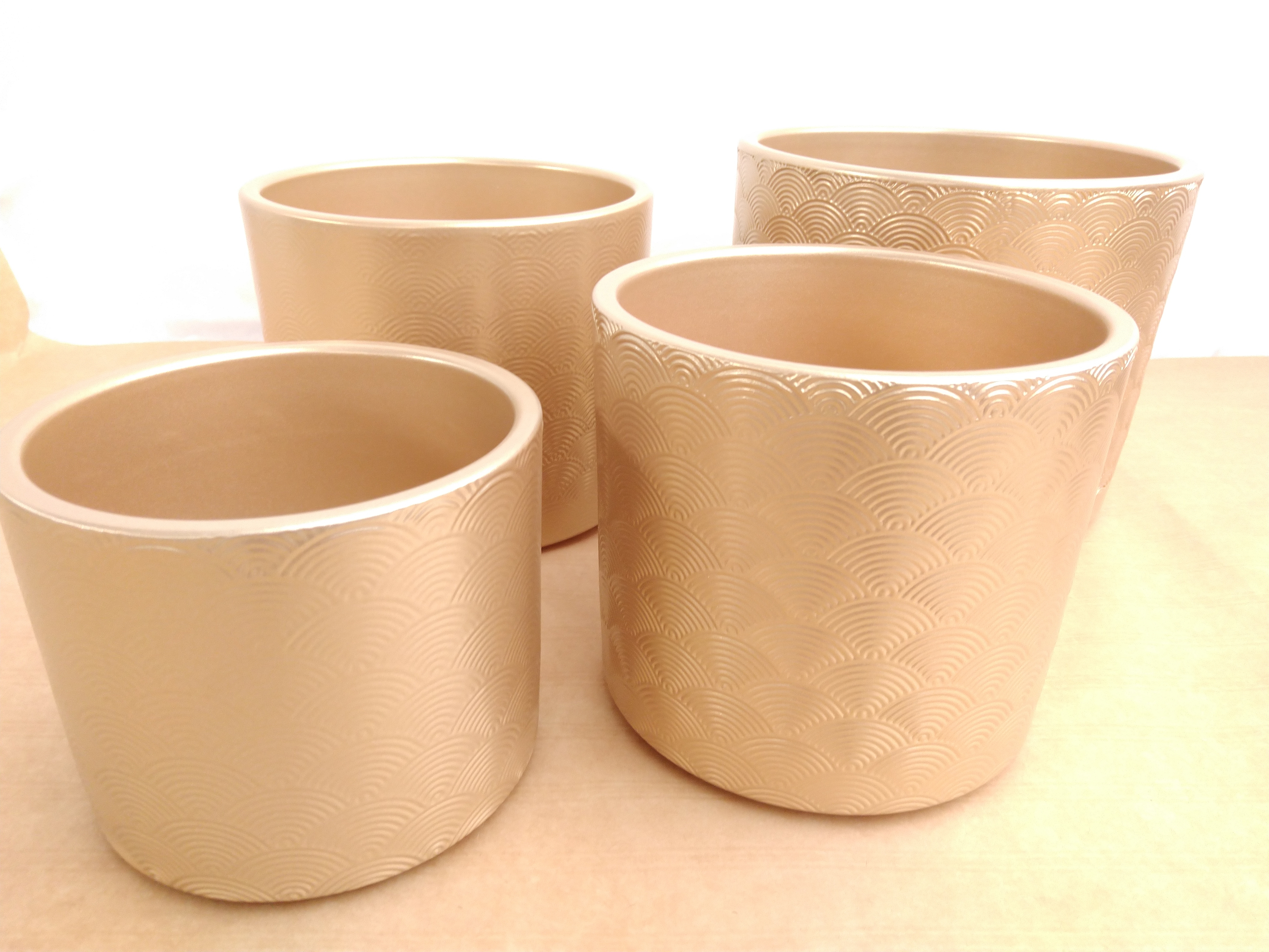 Cylinder waaier gold 17cm