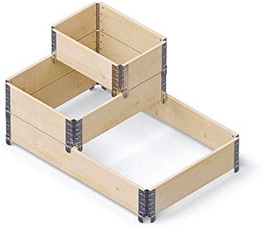Moestuinbak in trapvorm naturel 80x30/80x60/120x80x58,5cm