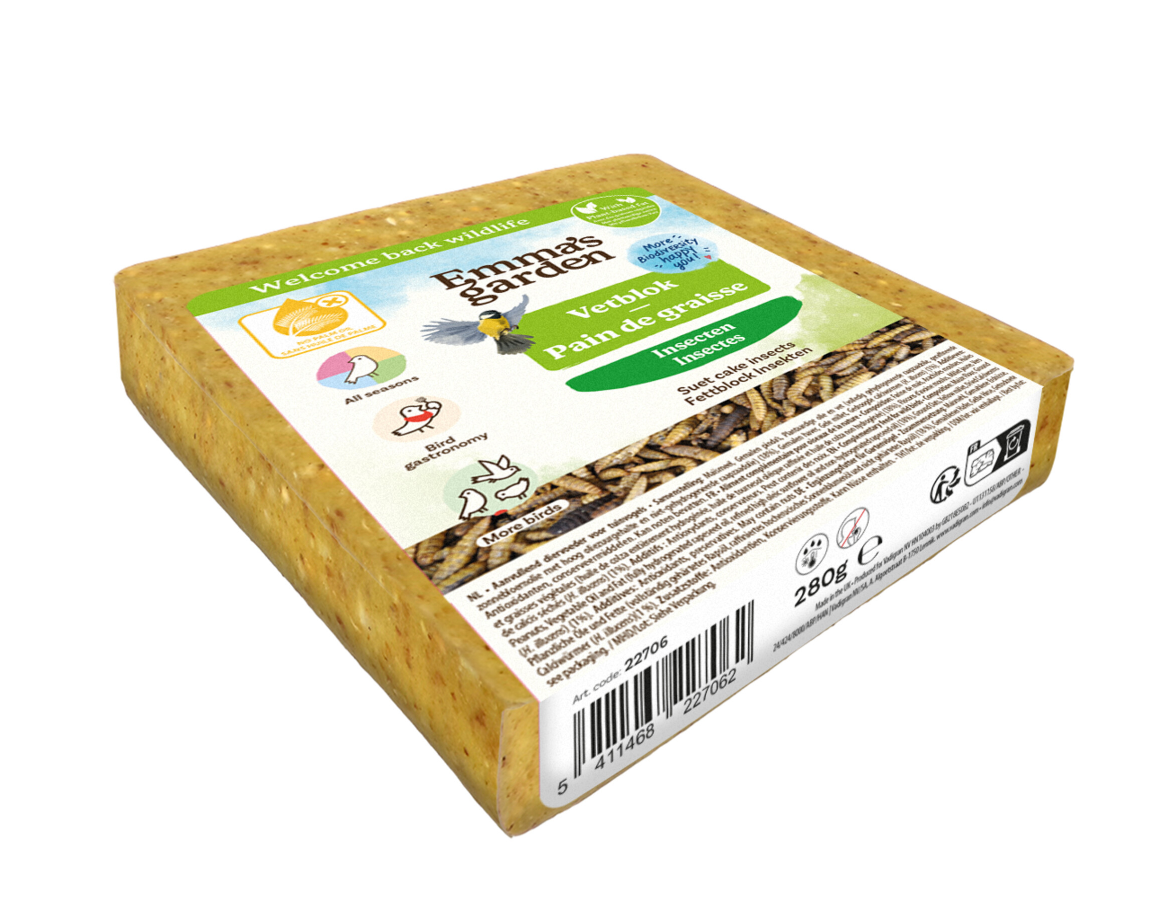 VEGAN vetblok insect 280gr VEGAN vetblok insect 280gr