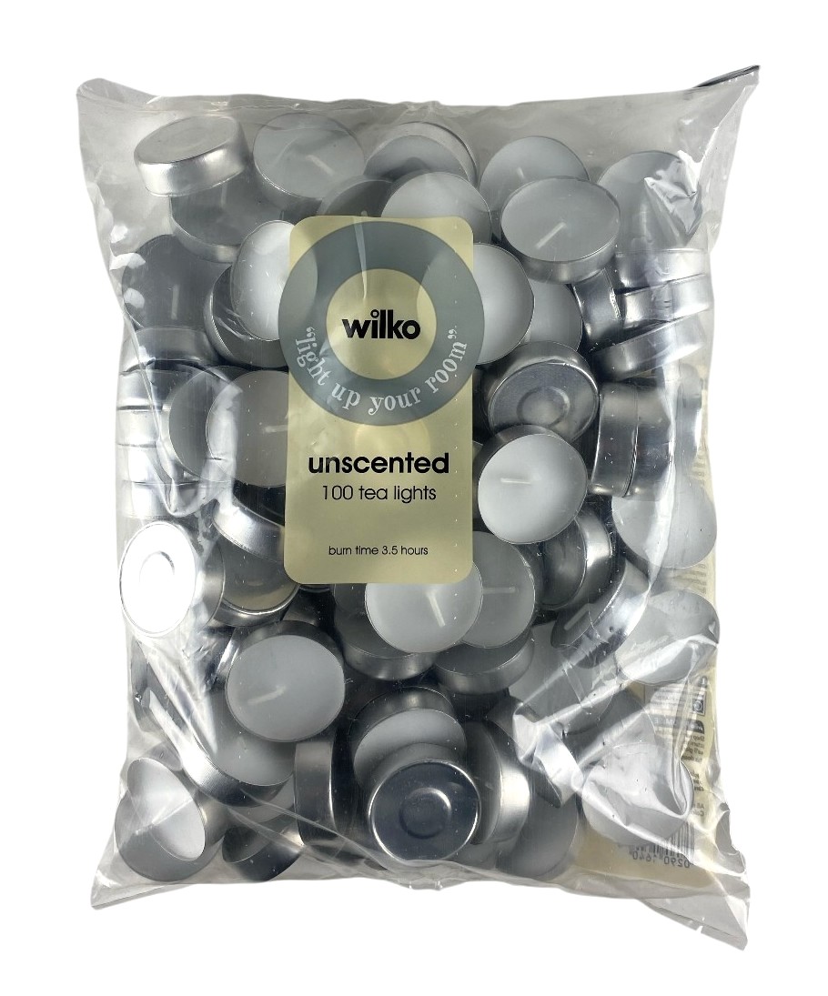 Theelichten Wilko 3,5 h zak 100 st.- PROMO Theelichten Wilko 3,5 h zak 100 st.- PROMO