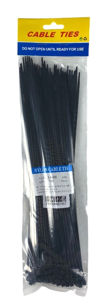Spanriem - Kabelbinders zwart 30 cm - 100 st