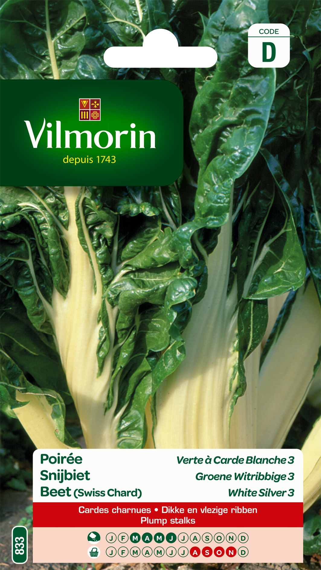 Snijbiet (Warmoes) Groene witribbige 3 Snijbiet (Warmoes) Groene witribbige 3