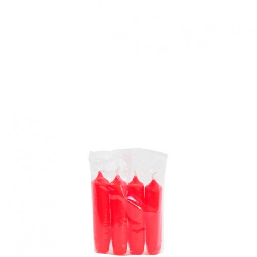 Adventskaarsen 4 st. - 4 pcs  rood - rouge