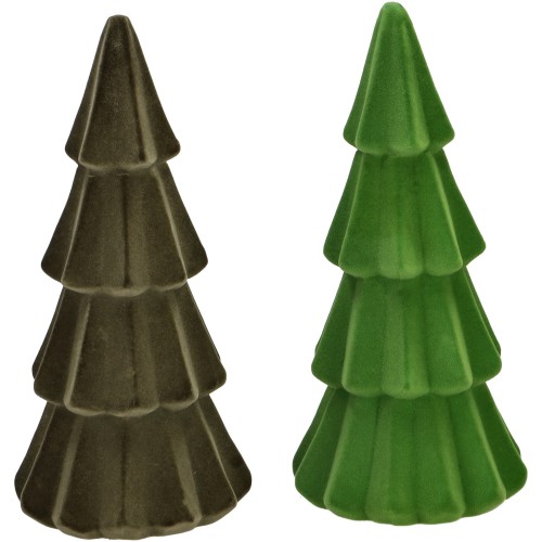 Kunstof kerstboom geflockt Tasko - l.groen/d.groen