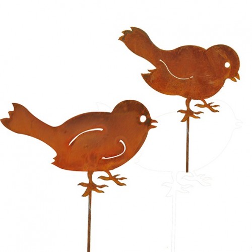 Metalen steker Vogel roest