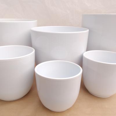 Tusca pot rond taupe mat