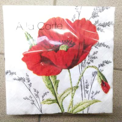 20 SERV 33X33 COQUELICOT