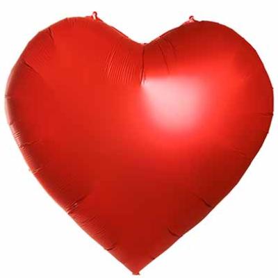 BALLON HEART ROOD 154XH163CM FOLIE