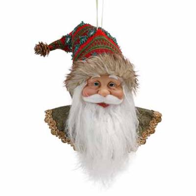 KERSTMANHOOFD HANGER ROOD GROEN KERSTMANHOOFD HANGER ROOD GROEN