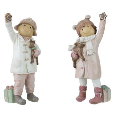FIGUUR BOY GIRL 2ASS ROZE