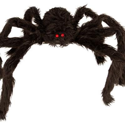 SPIN HAIRY ZWART - HALOWEEN