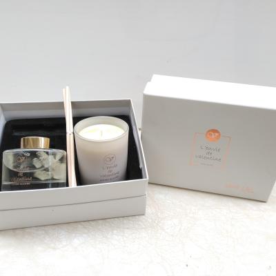 GIFTBOX KAARS 210GR+GEURSTOKJES 150ML AZURE ALLURE