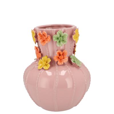 FLOWER LIGHT PINK VASE 18X21CM