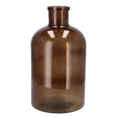 DRY GLASS BOTTLE LIGHT BROWN 17X30CM