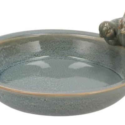 BIRD BOWL GLAZED LIGHT BLUE 