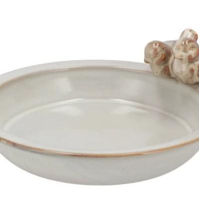 BIRD BOWL GLAZED WHITE