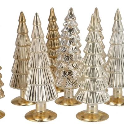 TWINKLE COSY SAND MIX GLASS TREE SHINY 