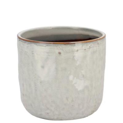 IRON STONE WHITE GLAZED POT