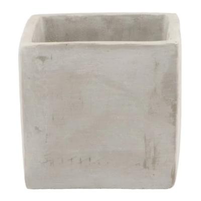 BETON POT VIERKANT GRIJS 