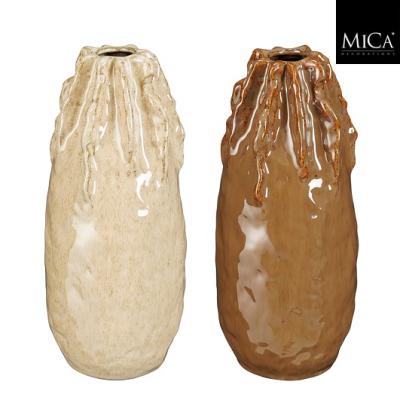Suse vaas beige bruin 2 assorti 
