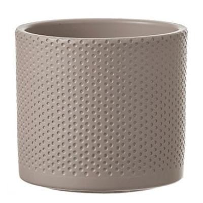 Era pot rond taupe relief 