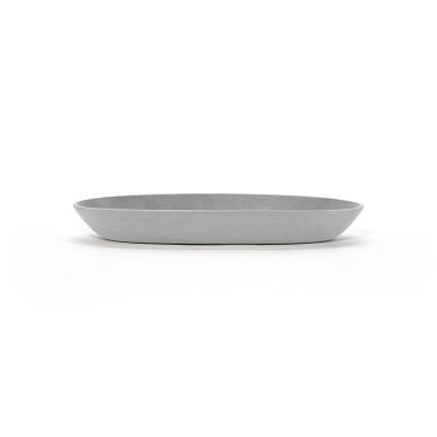 Saucer Sofia oval White Grey