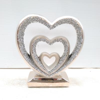 HART  goud met glitter  23X7X25.5CM