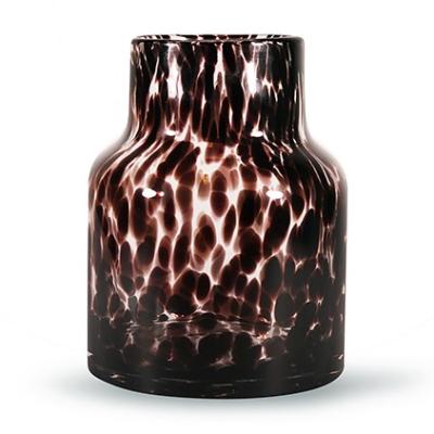 Zzing vaas 'meggy' wit-bruin h19 d15,5 cm