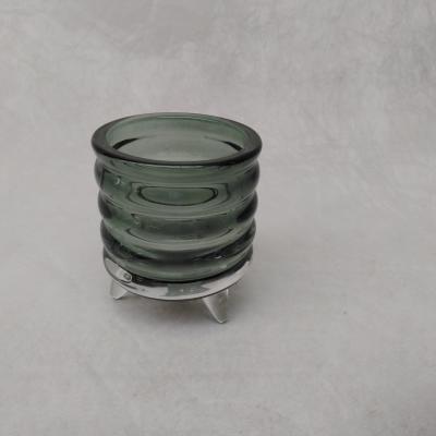 Theelichthouder 'saskia' groen h8 d7 cm