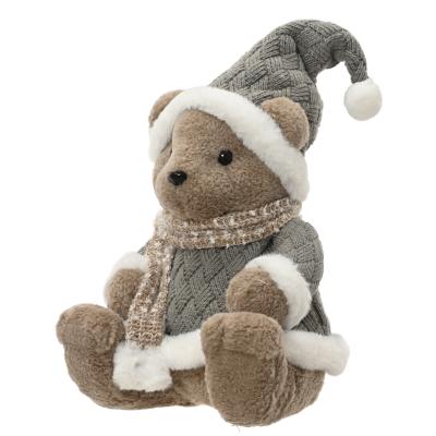 Beer kunstbont sitting hat and cloth