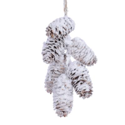 Hanger dennenappel snow glitter