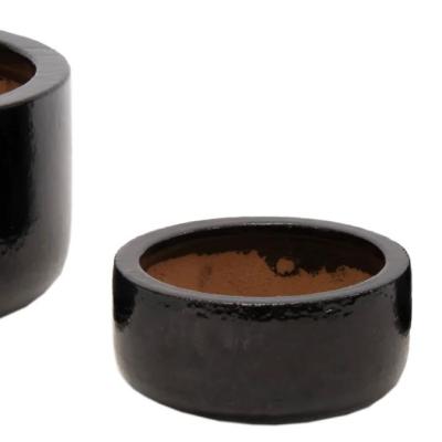 Glazed Bowl Shiny Black D21H10