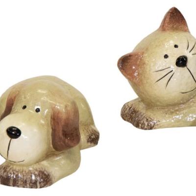 Imagine Colored  2Cats & 2 Dogs Sleep L21W11H12