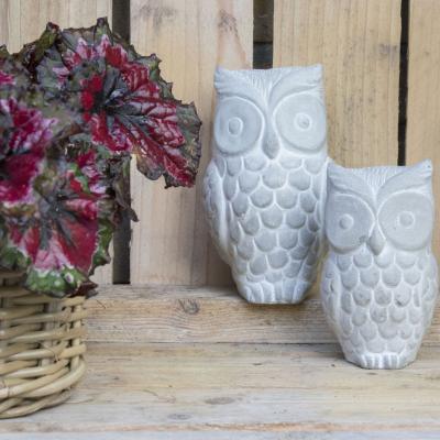 Deko Owl Grey L11W9H18