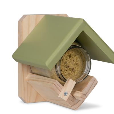 Pindakaaspot houder hout