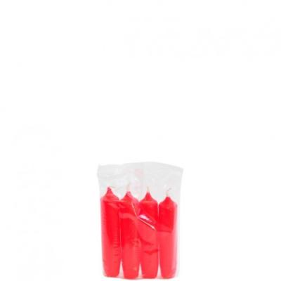 Adventskaarsen 4 st. - 4 pcs  rood - rouge
