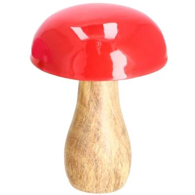Houten bospaddestoel 'Geert' - rood